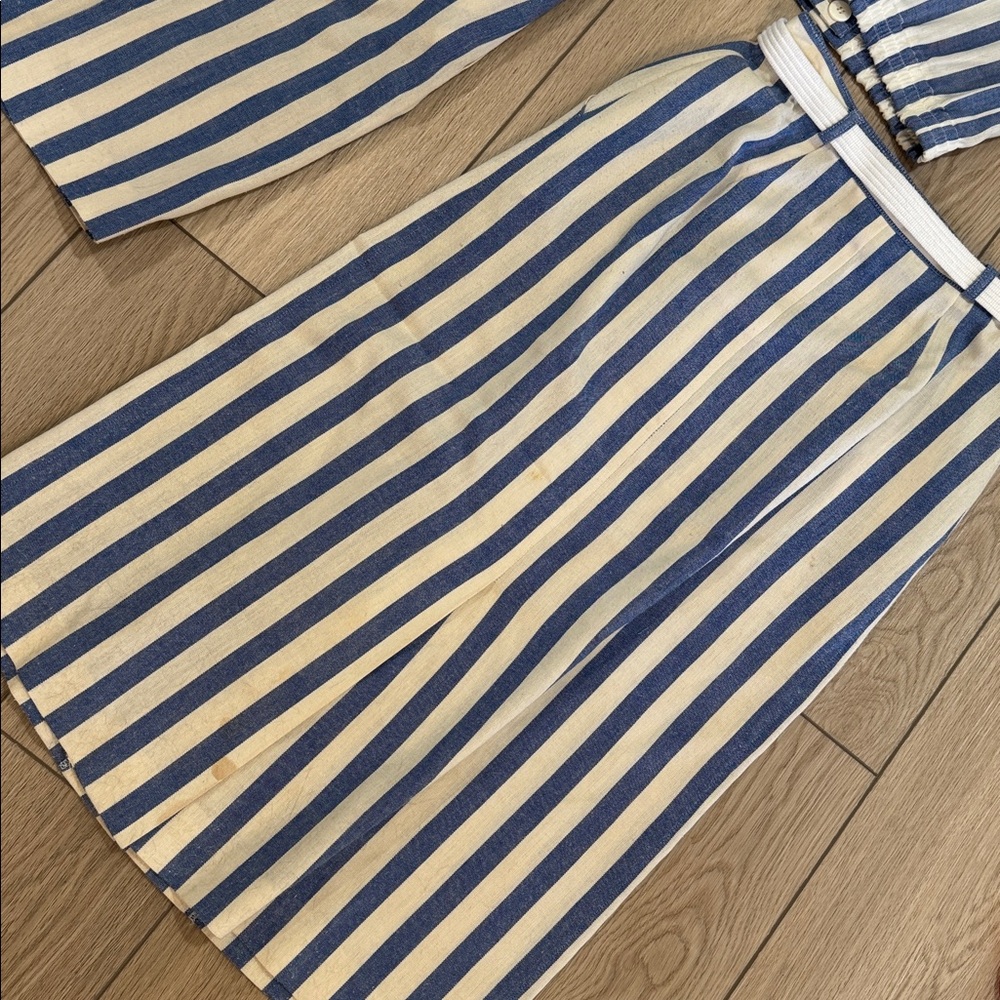 Vintage Union Made Weathervane 3 Piece Set Blazer Skirt Shorts Stripe Nautical - Picture 13 of 13